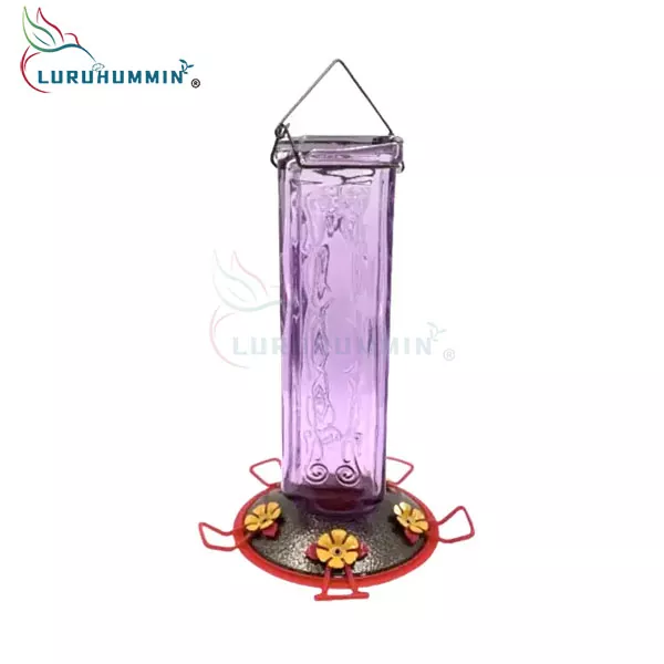 Handmade Glass Hummingbird Feeder